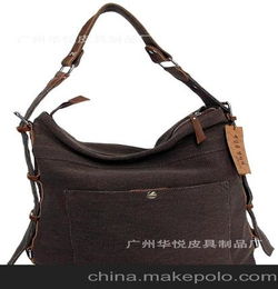 廠家直銷供應(yīng)批發(fā)帆布配真皮女包 加工中高檔女包 包來圖來樣加工